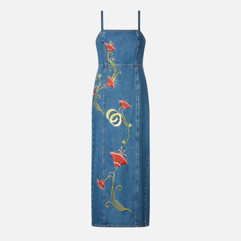 Kitri Ursula Denim Midi Dress - UK 6 | Coggles