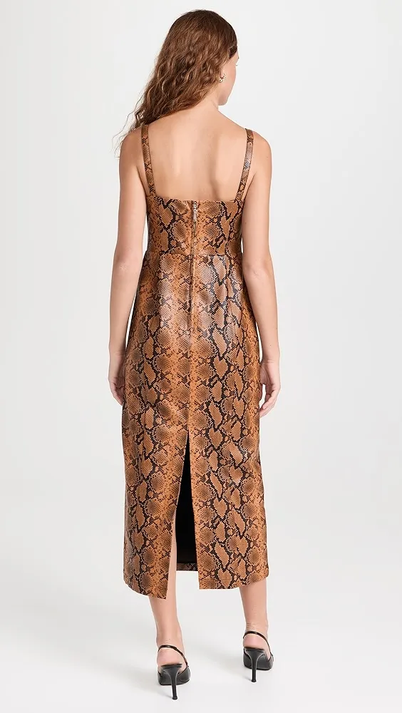 KITRI   Ursula Snakeskin Vinyl Dress 