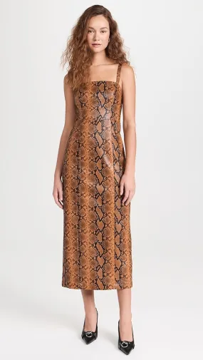 KITRI   Ursula Snakeskin Vinyl Dress 