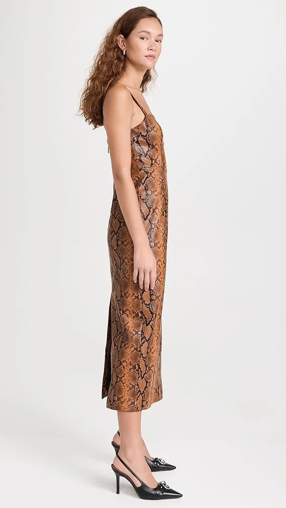 KITRI   Ursula Snakeskin Vinyl Dress 