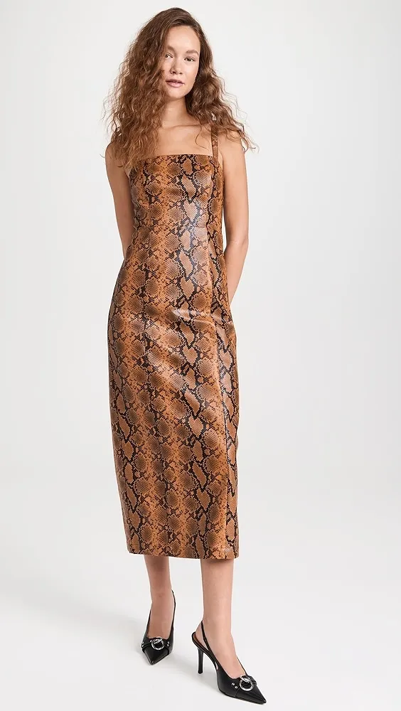 KITRI   Ursula Snakeskin Vinyl Dress 