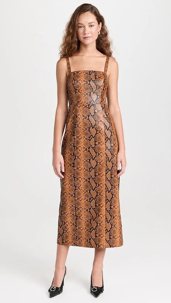 KITRI   Ursula Snakeskin Vinyl Dress 