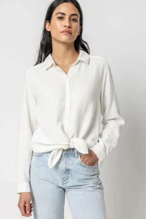 Long Sleeve Gauze Button Down