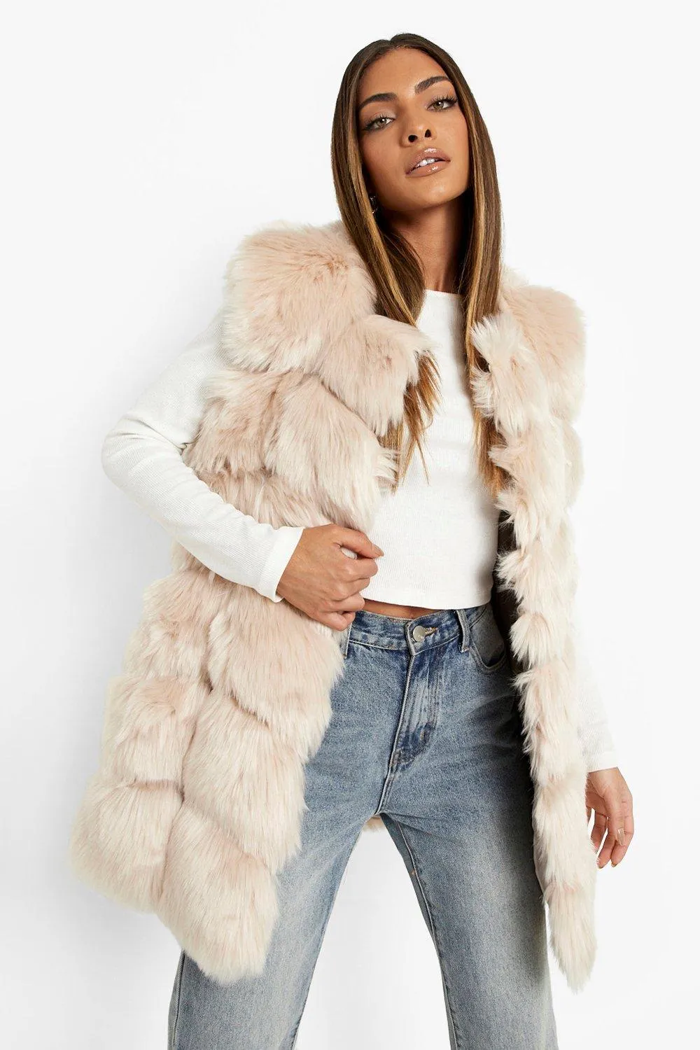 Luxe Paneled Faux Fur Vest