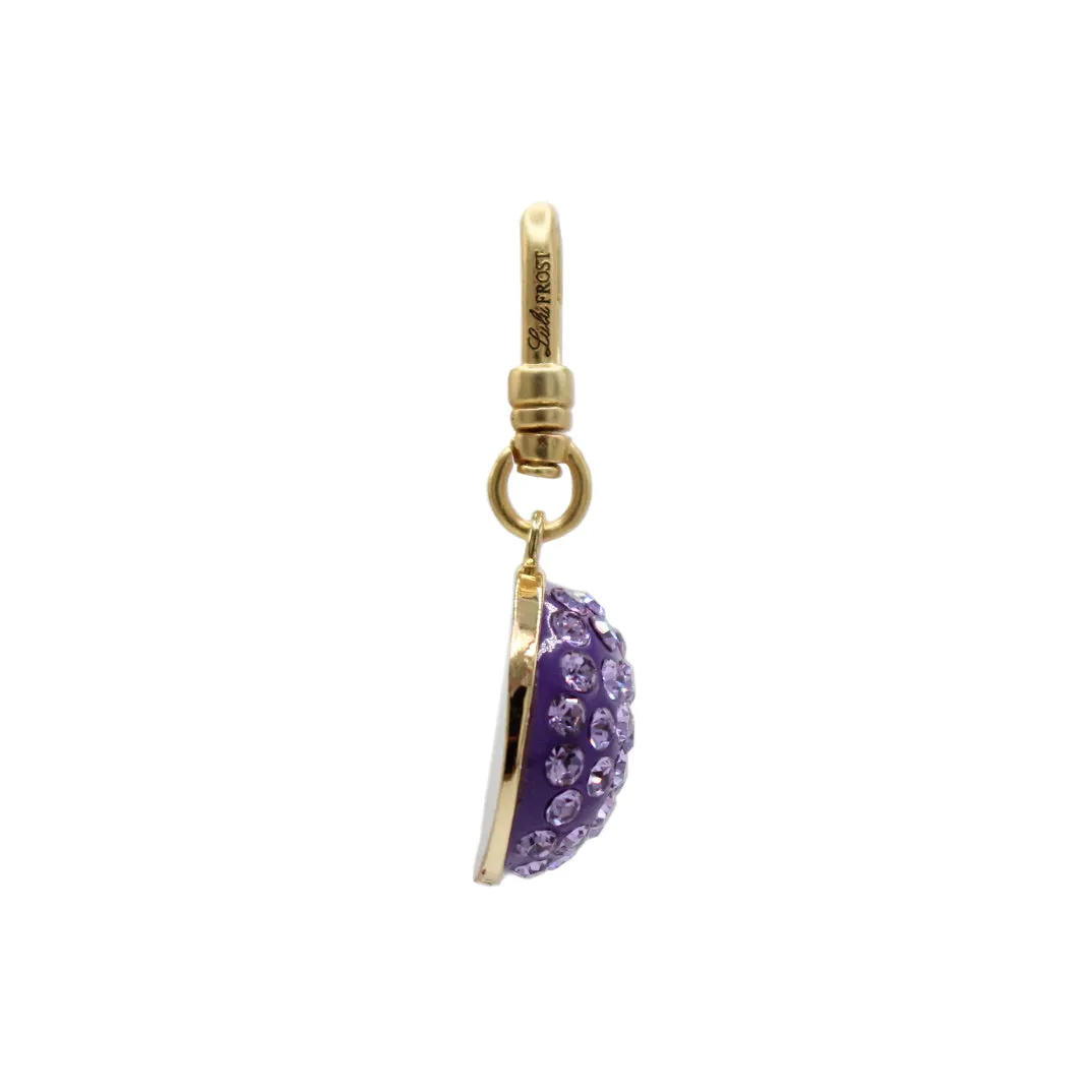 Major Color Double Purple Resin Crystal Dome Charm