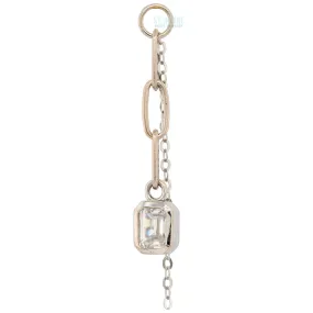 Marie Me Chain Charm in Gold with White CZ