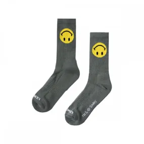 Market Smiley Upside Down Socks Sage