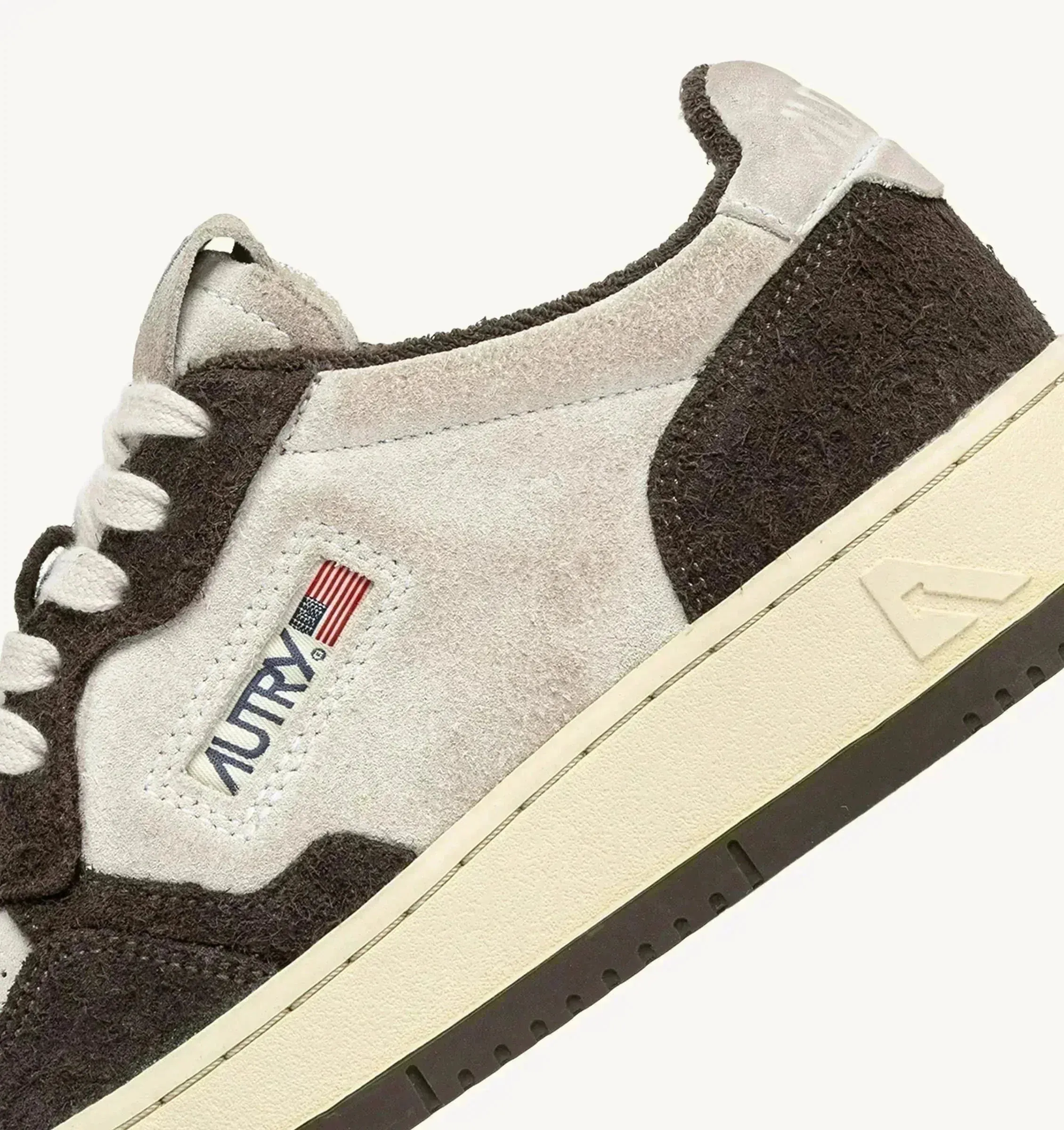 Medalist Low Sneakers in Suede and Hair-Effect