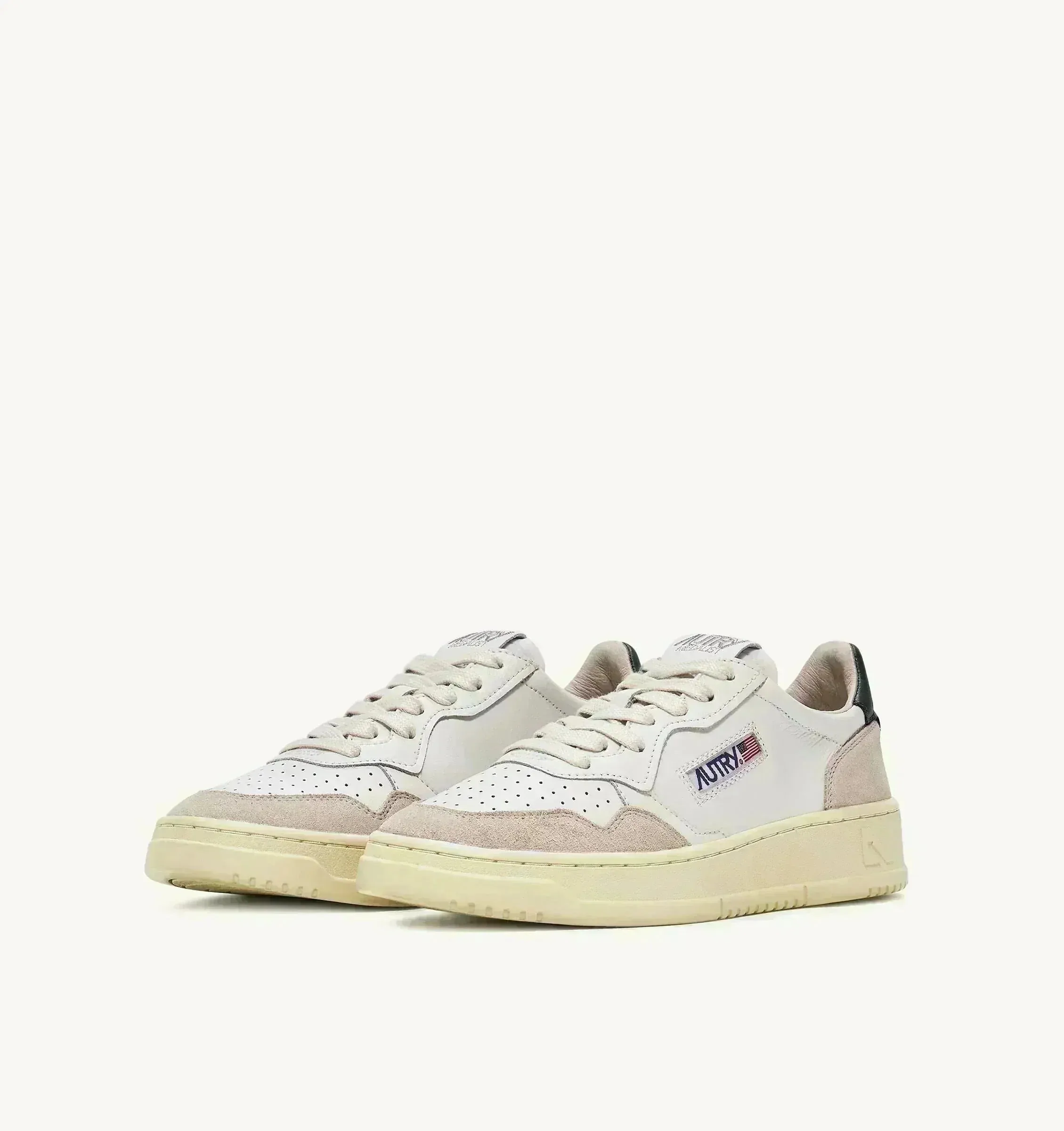 Medalist Low Sneakers in Suede and Leather