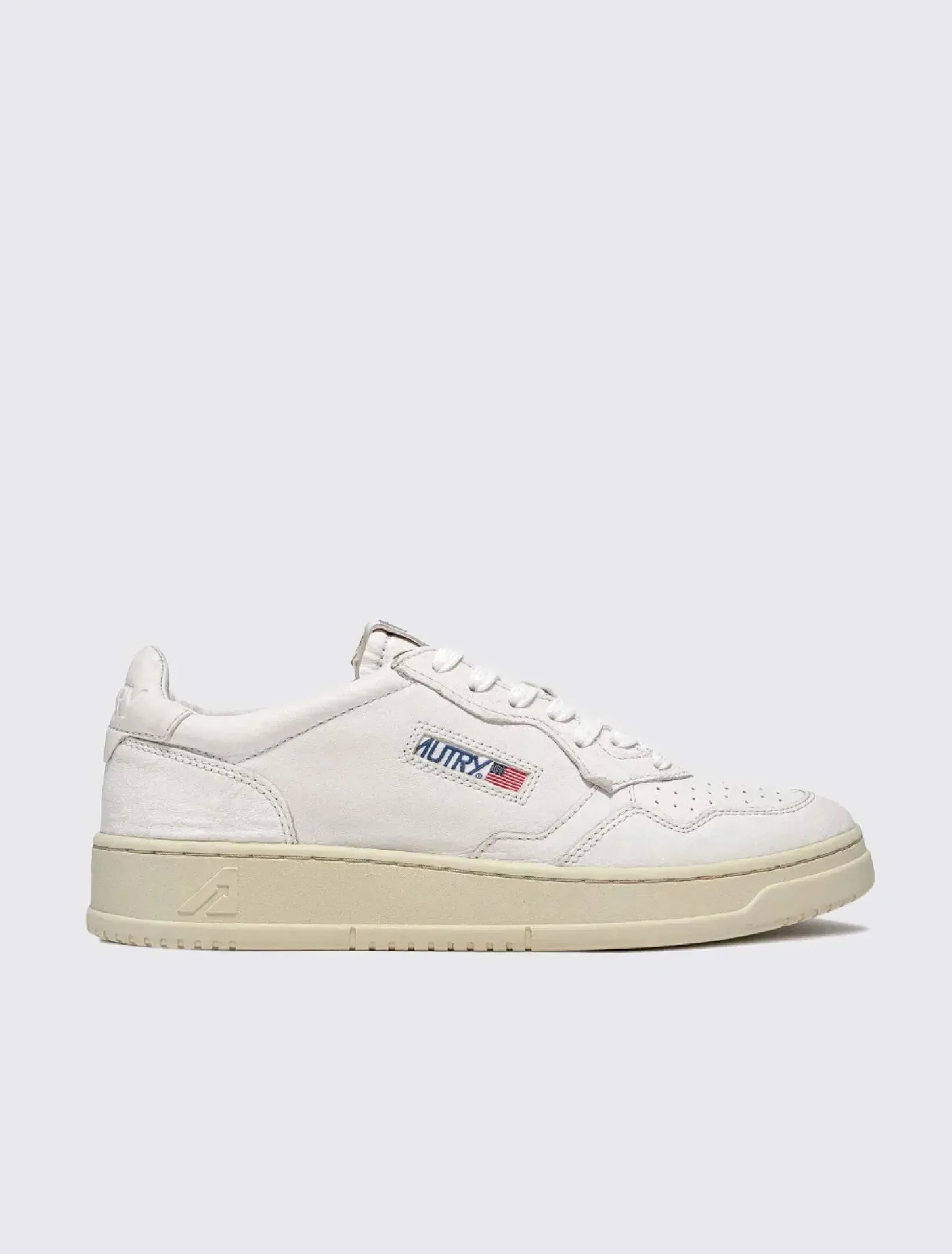 Medalist Low Sneakers in White Goatskin