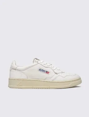 Medalist Low Sneakers in White Goatskin