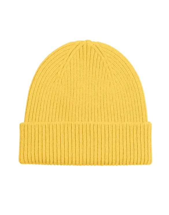 Merino Wool Beanie Lemon Yellow Müts | Colorful Standard | Watch Wear