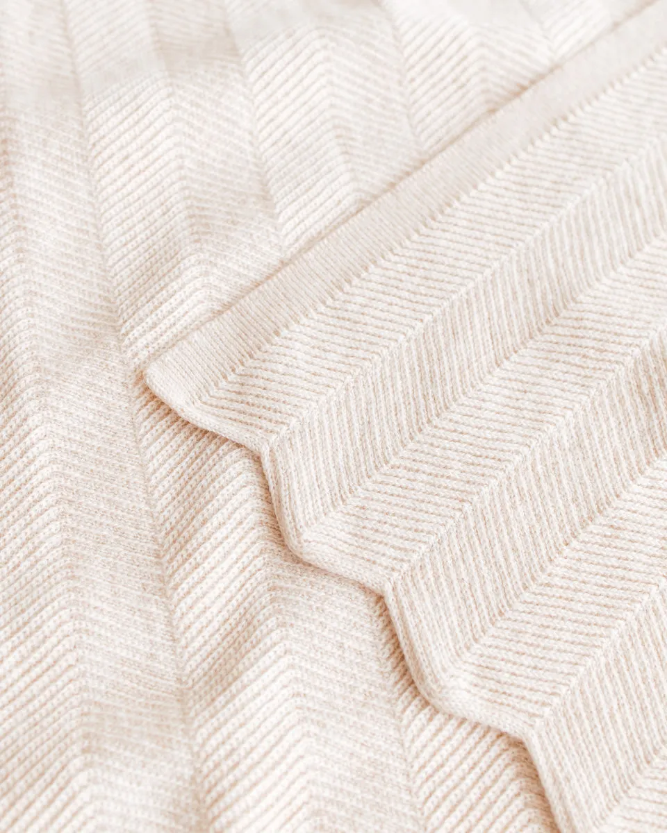 Merino Wool Blanket Freddie - cream hvid