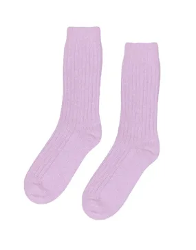 Merino Wool Blend Soft Lavender Sokid | Colorful Standard