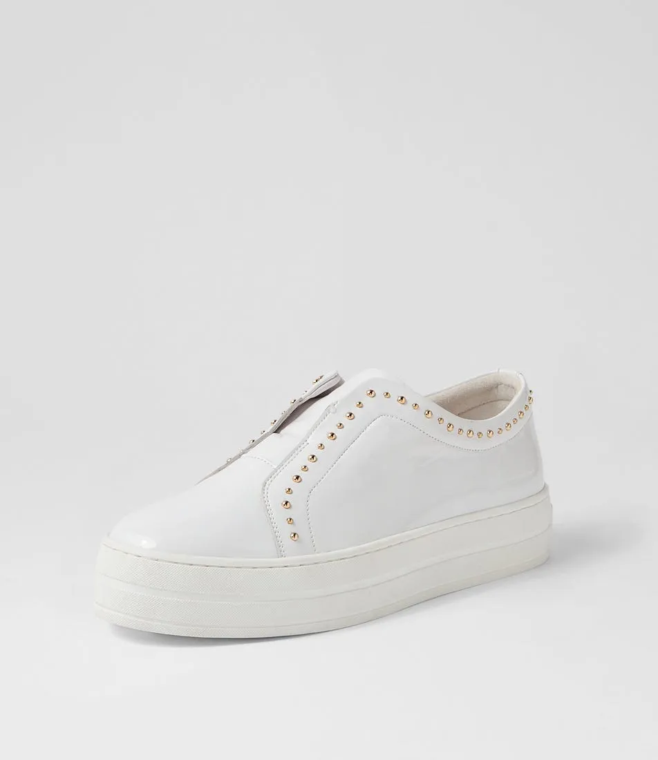 MIDAS Saintly White Patent Leather Sneakers