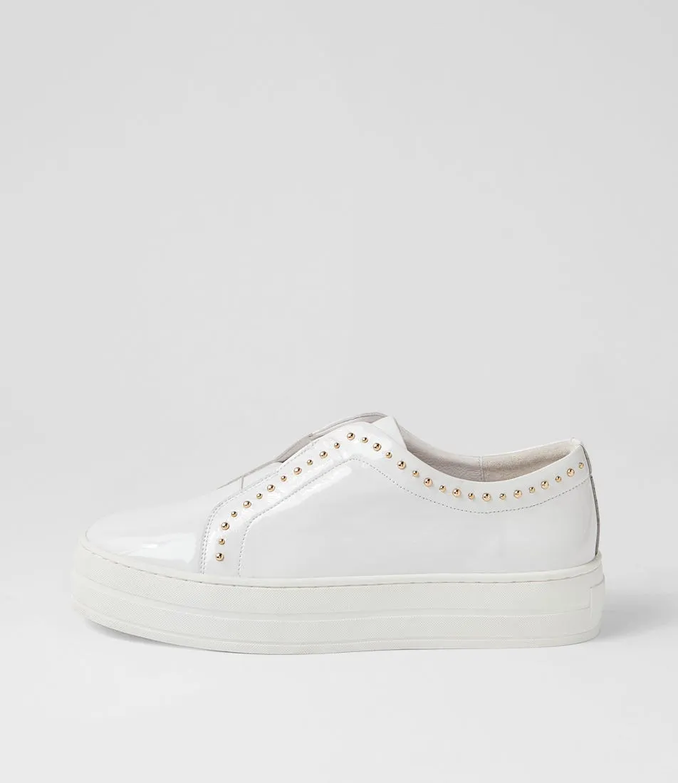 MIDAS Saintly White Patent Leather Sneakers