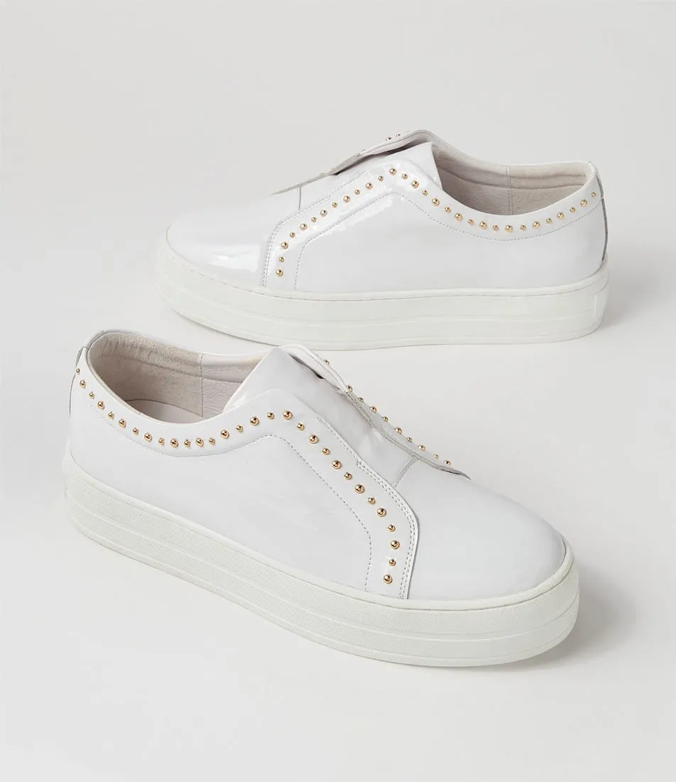 MIDAS Saintly White Patent Leather Sneakers