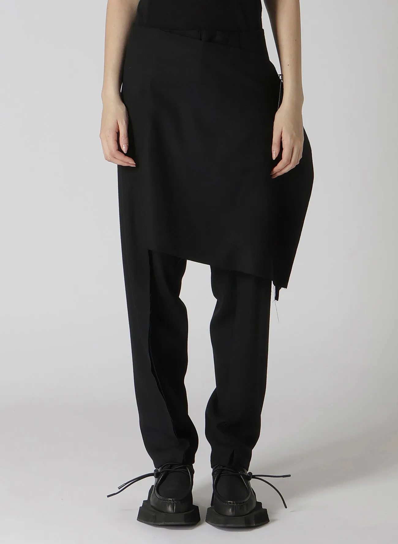 MILLING SERGE WRAP SKIRT PANTS