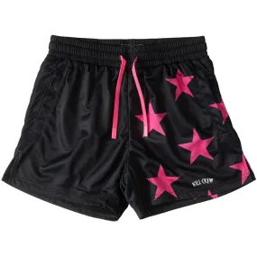 MUAY THAI SHORTS (MID THIGH CUT) STAR BOY - BLACK / PINK