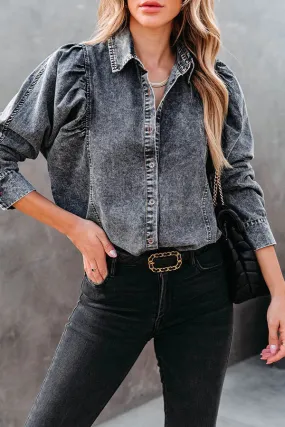 Novakiki Booker Denim Button Down Top