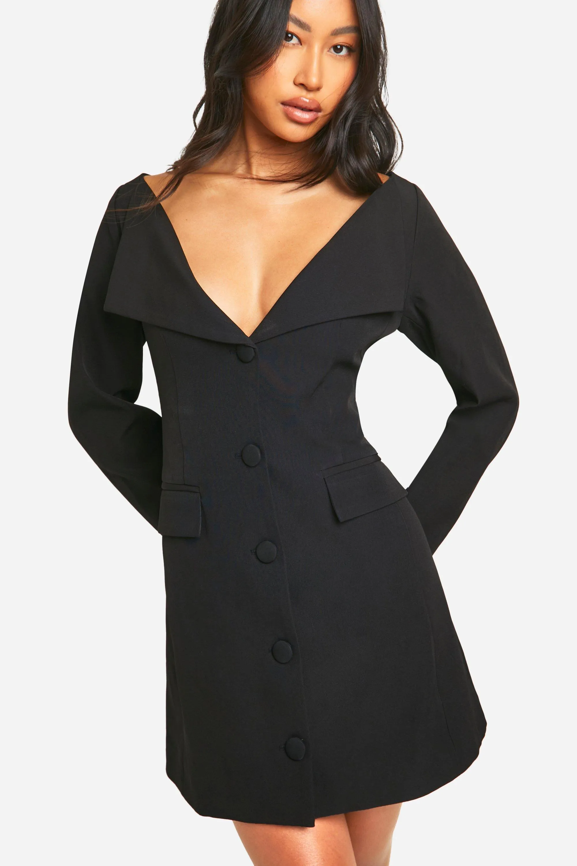 Off The Shoulder Blazer Dress