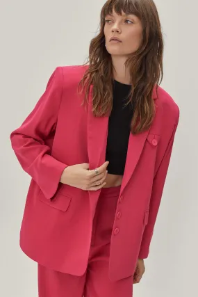 Oversized Flap Pocket Double Breasted Blazer