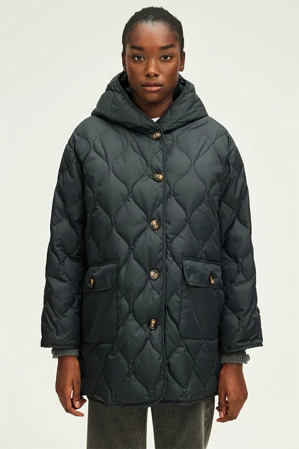 PabloLYA HOODED QUILTED DOWN JACKET