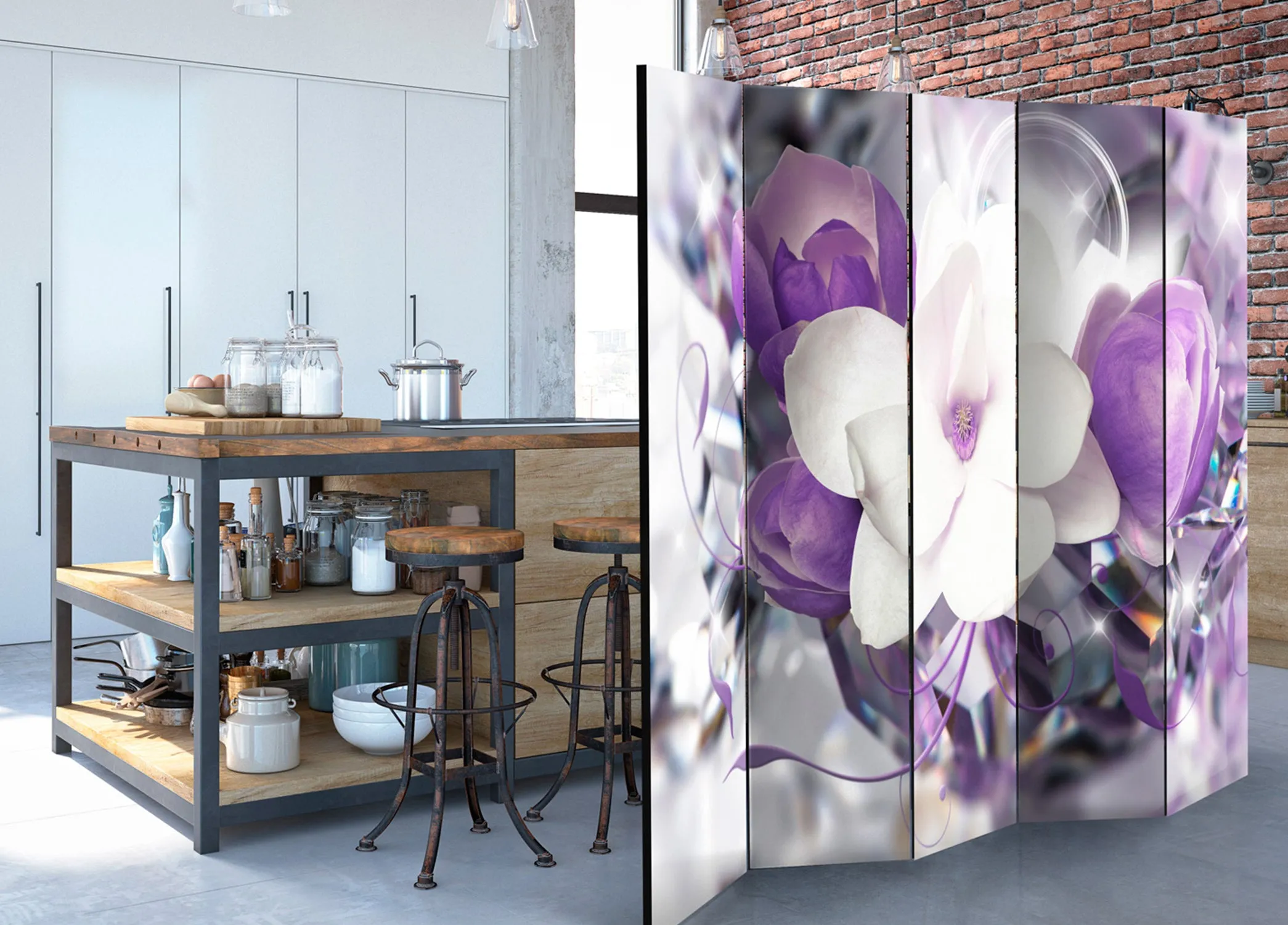 Paravento Purple Empress II [Room Dividers]