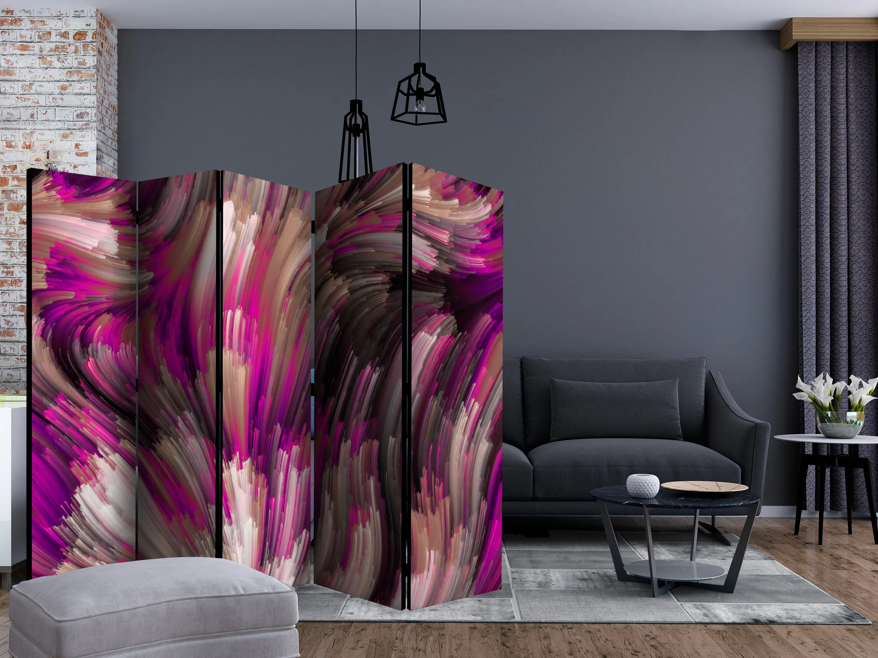 Paravento Purple Energy II [Room Dividers]