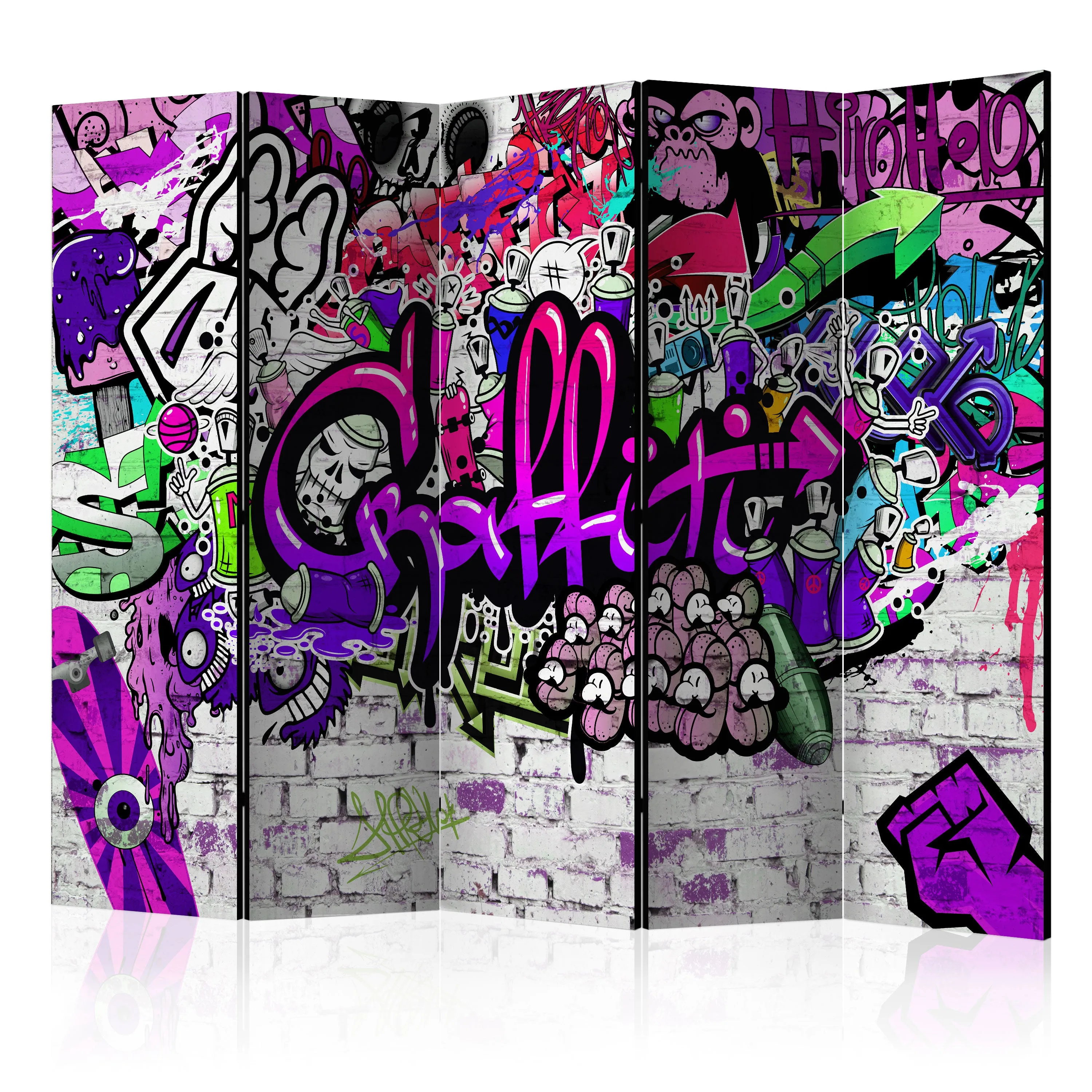 Paravento Purple Graffiti [Room Dividers]