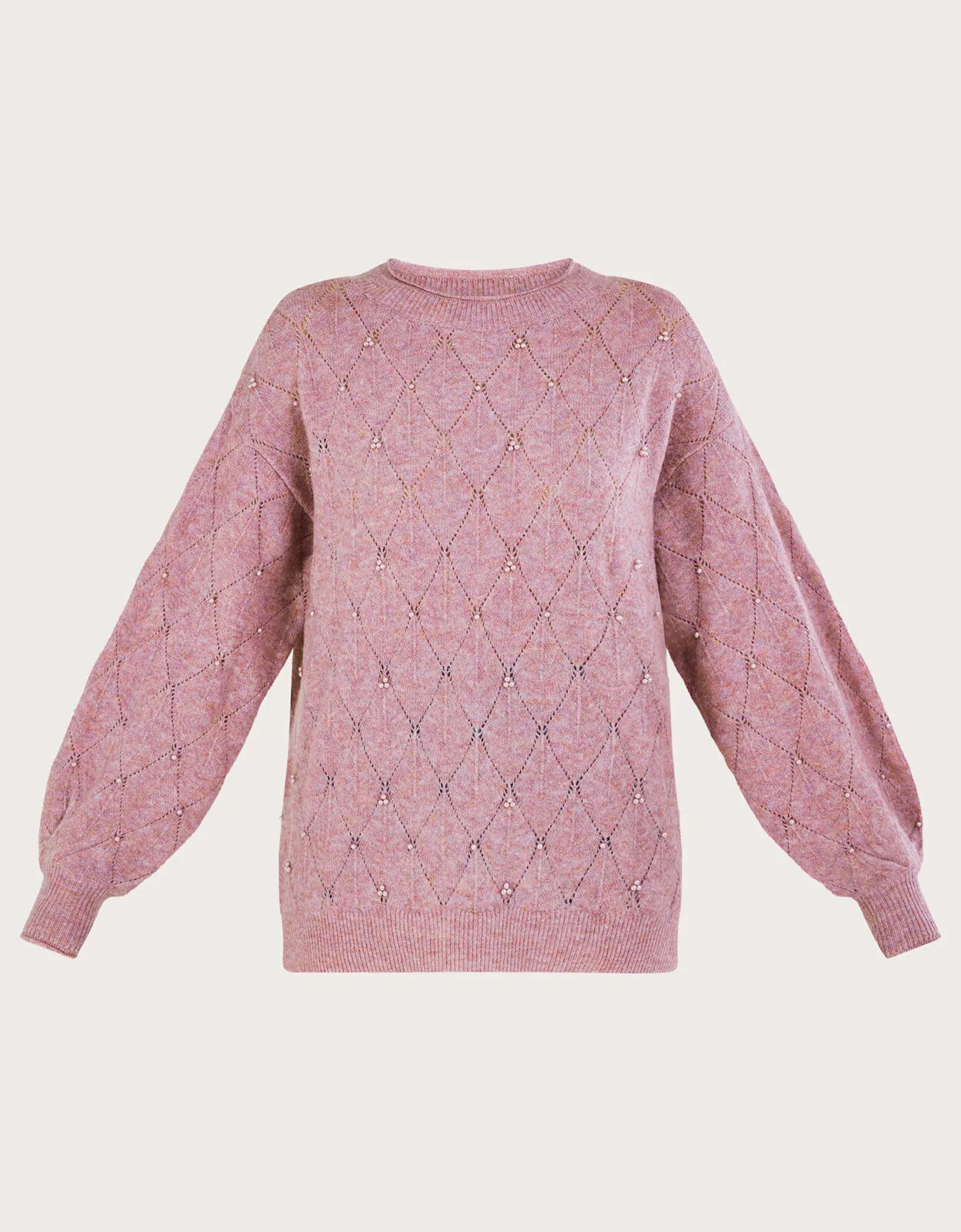 Pearl Detail Jumper Pink