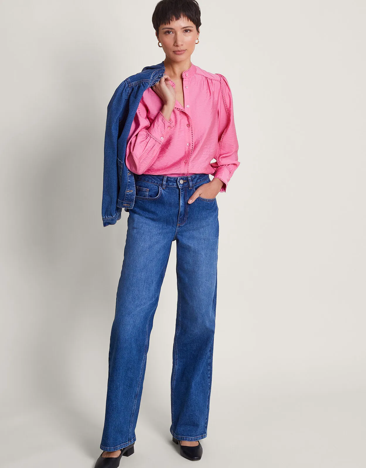 Pippa Plain Blouse Pink