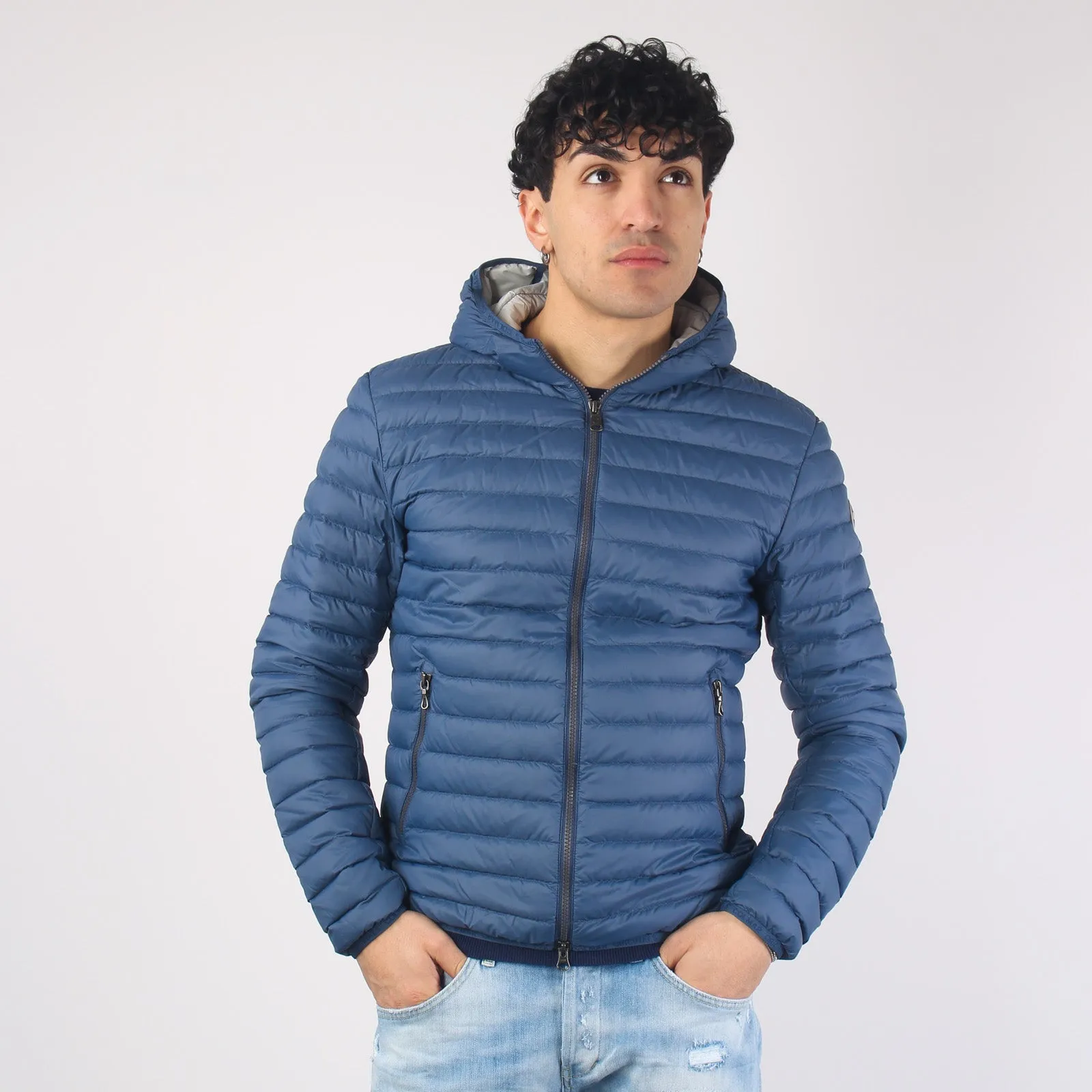 Piumino Cappuccio Dark Blu