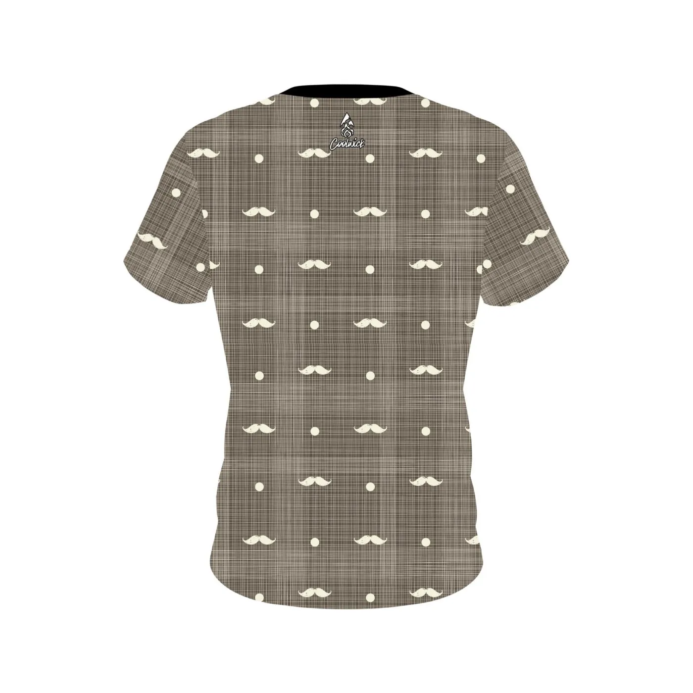 Plain Brown Plaid Mustache CoolWick Bowling Jersey