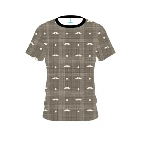 Plain Brown Plaid Mustache CoolWick Bowling Jersey