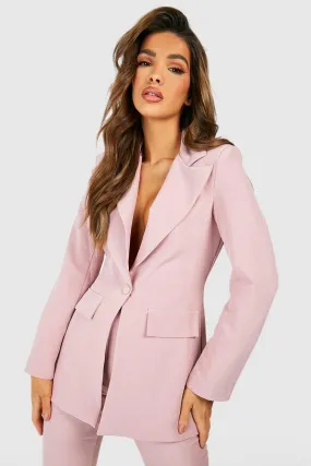 Plunge Fitted Tailored Blazer