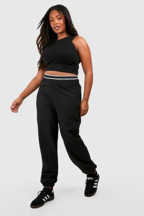 Plus Elasticated Waist Band Cuffed Pants