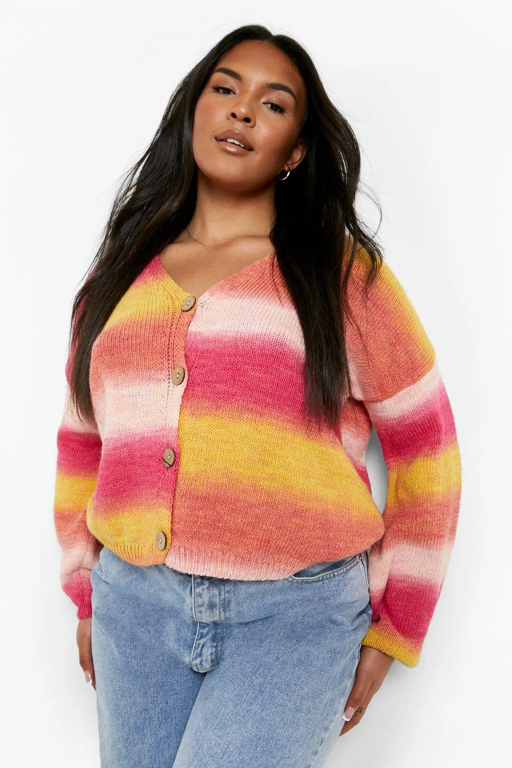 Plus Sunset Ombre Cardigan