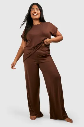 Plus Super Soft Oversized Top & Pants Lounge Set