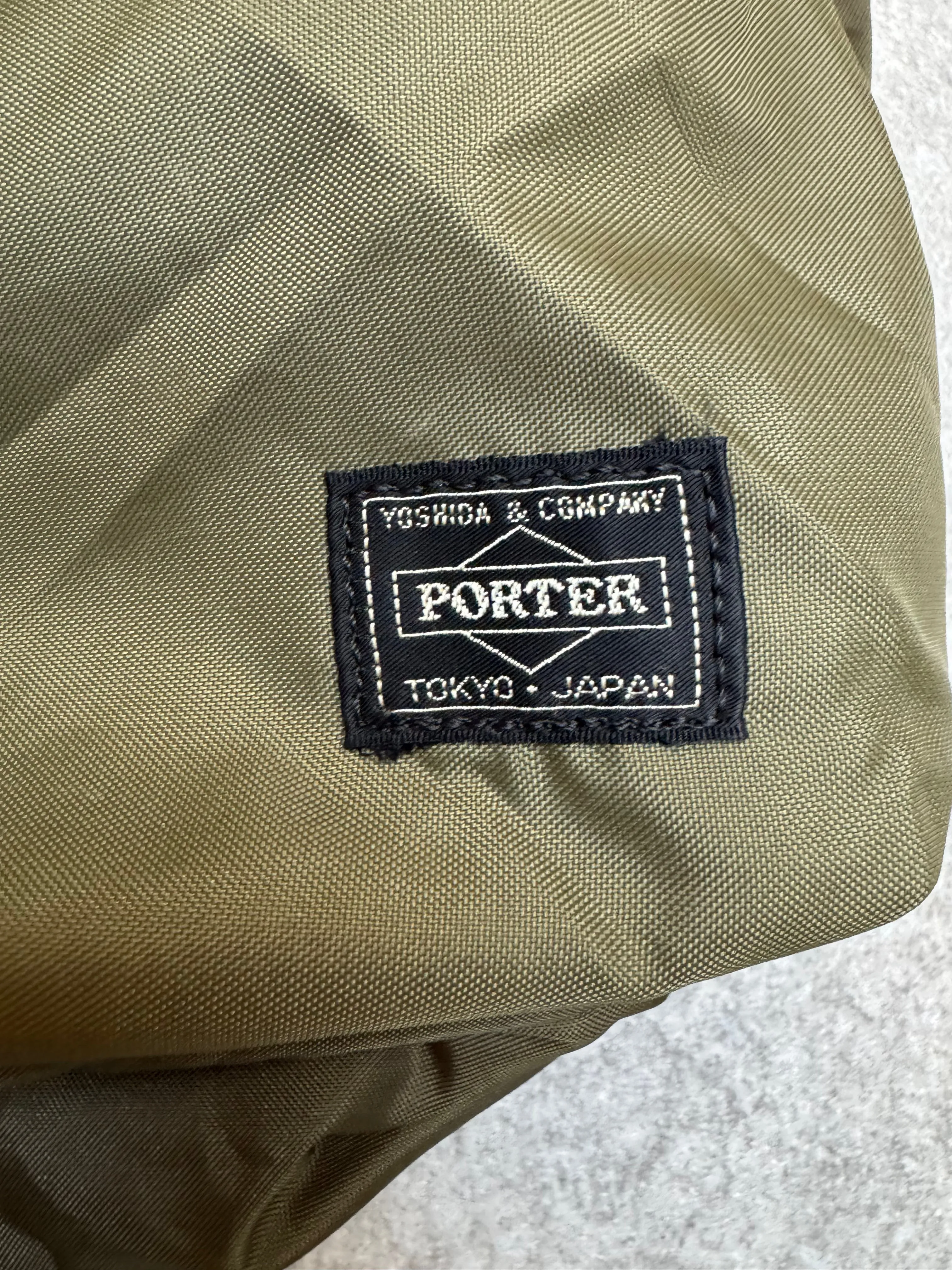 Porter Tokyo Khaki Canvas Multi Pocket Backpack Messanger Bag