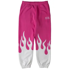 PREMIUM HEATER SWEATS - PINK / WHITE