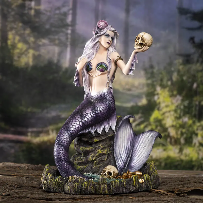 Purple Gothic Mermaid Figurine