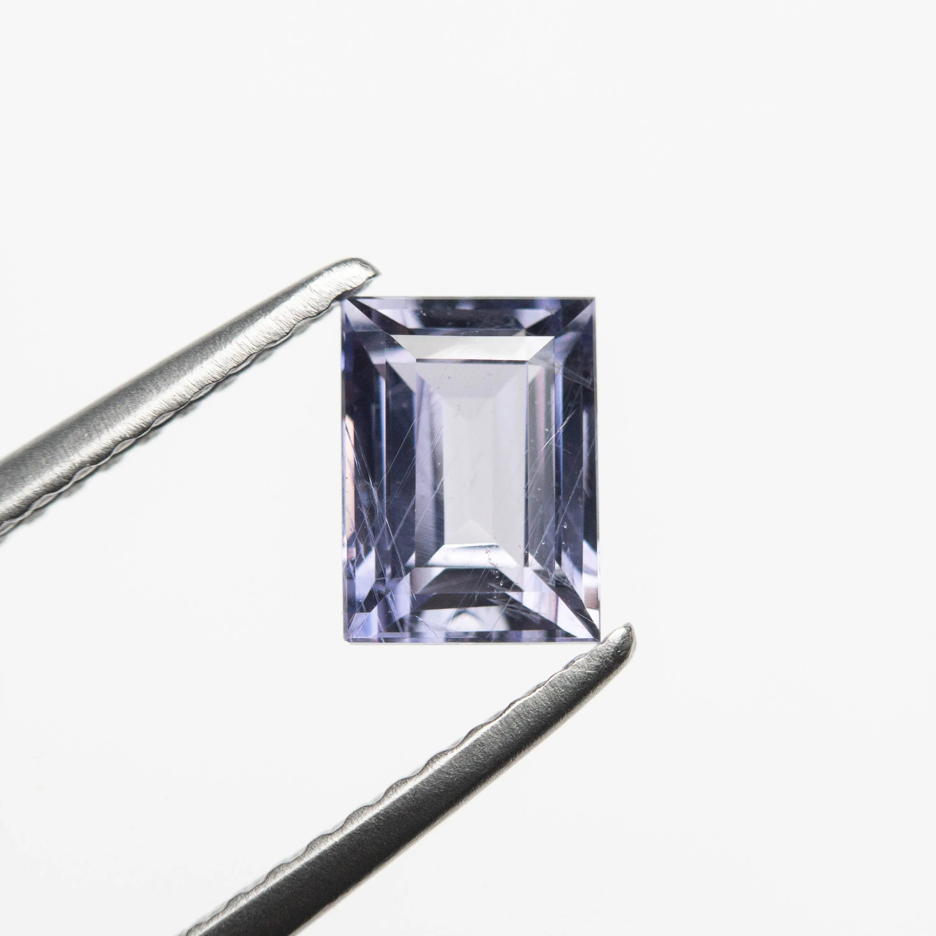 Purple Step Cut Sapphire - 1.07ct Rectangle