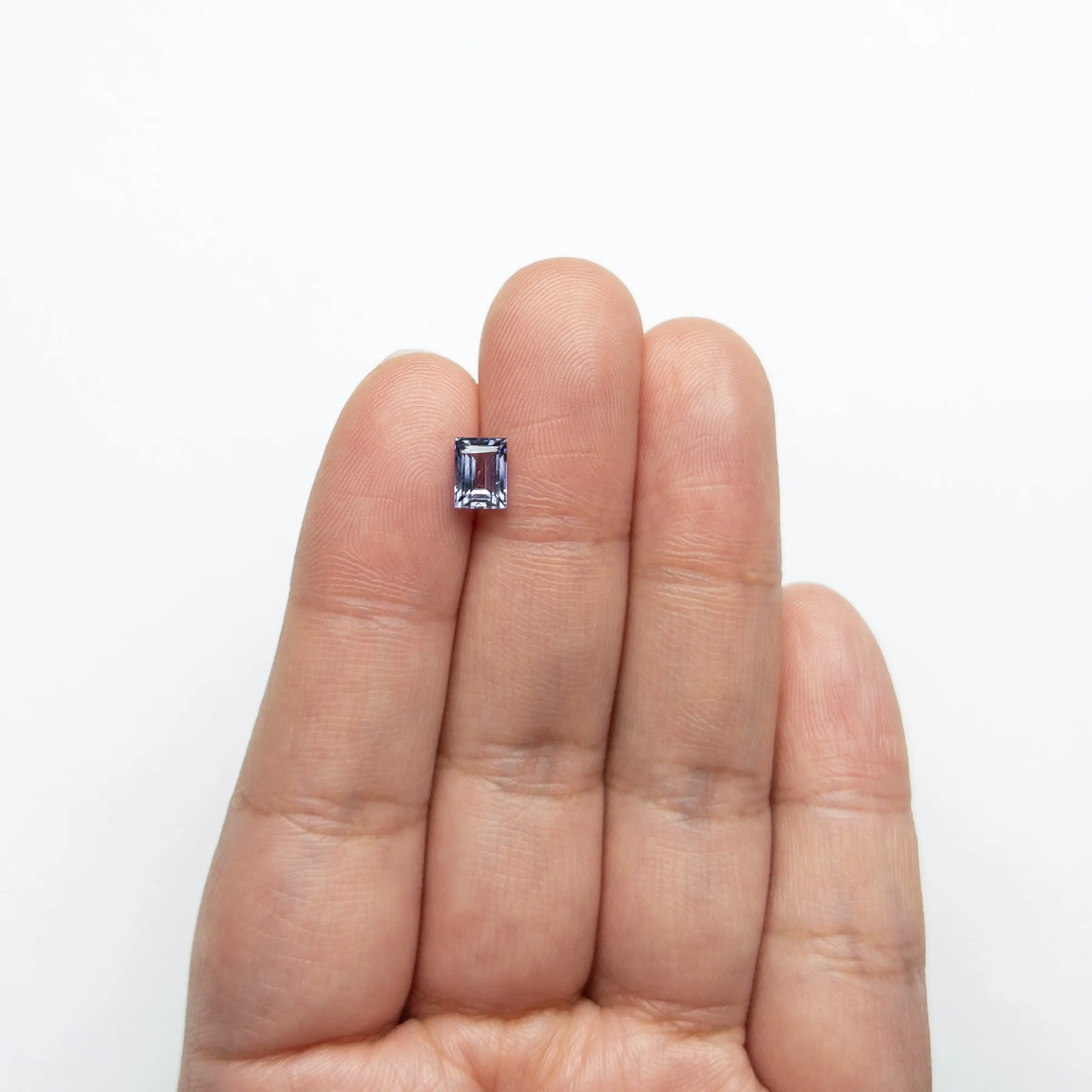 Purple Step Cut Sapphire - 1.07ct Rectangle