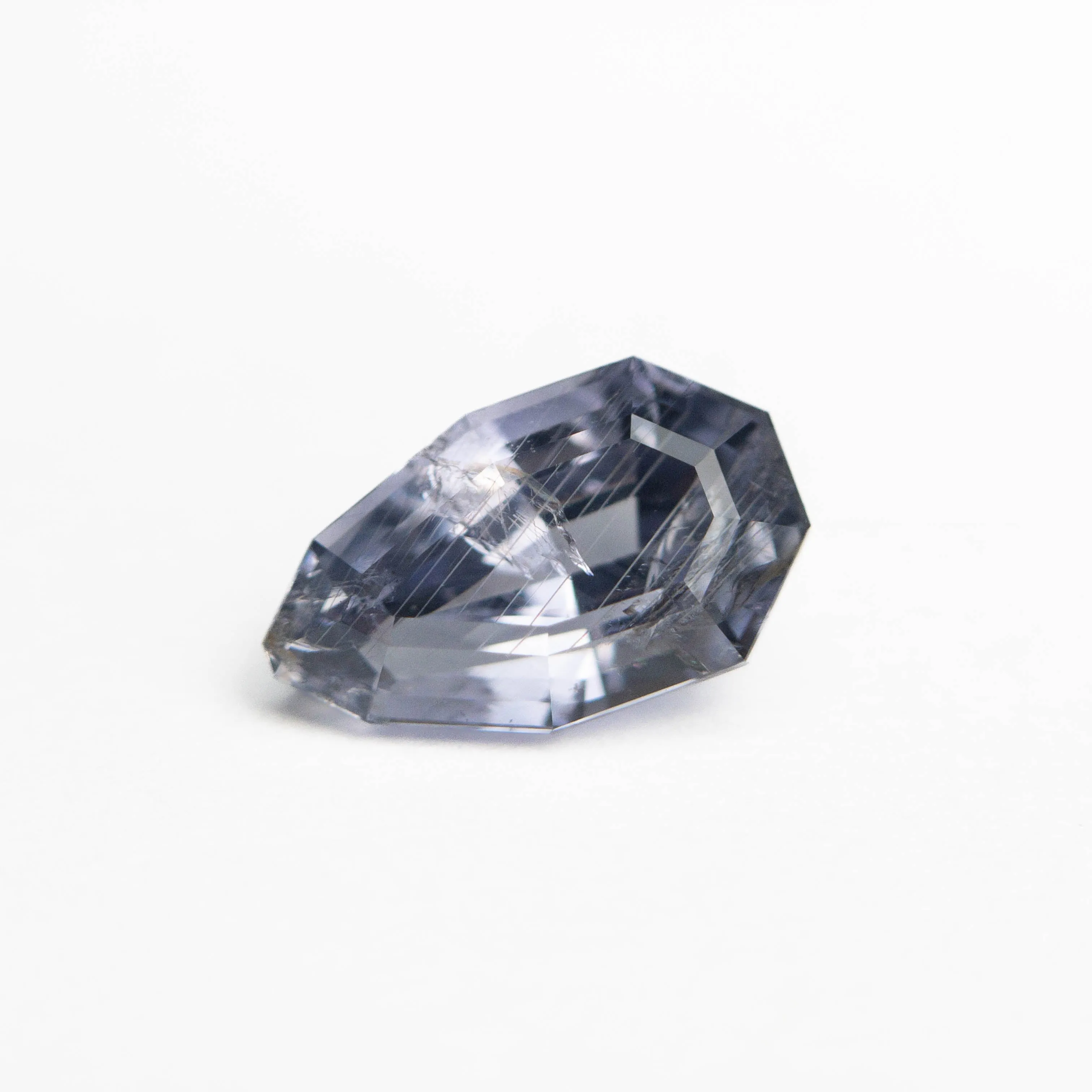 Purple Step Cut Sapphire - 1.51ct Geo Pear