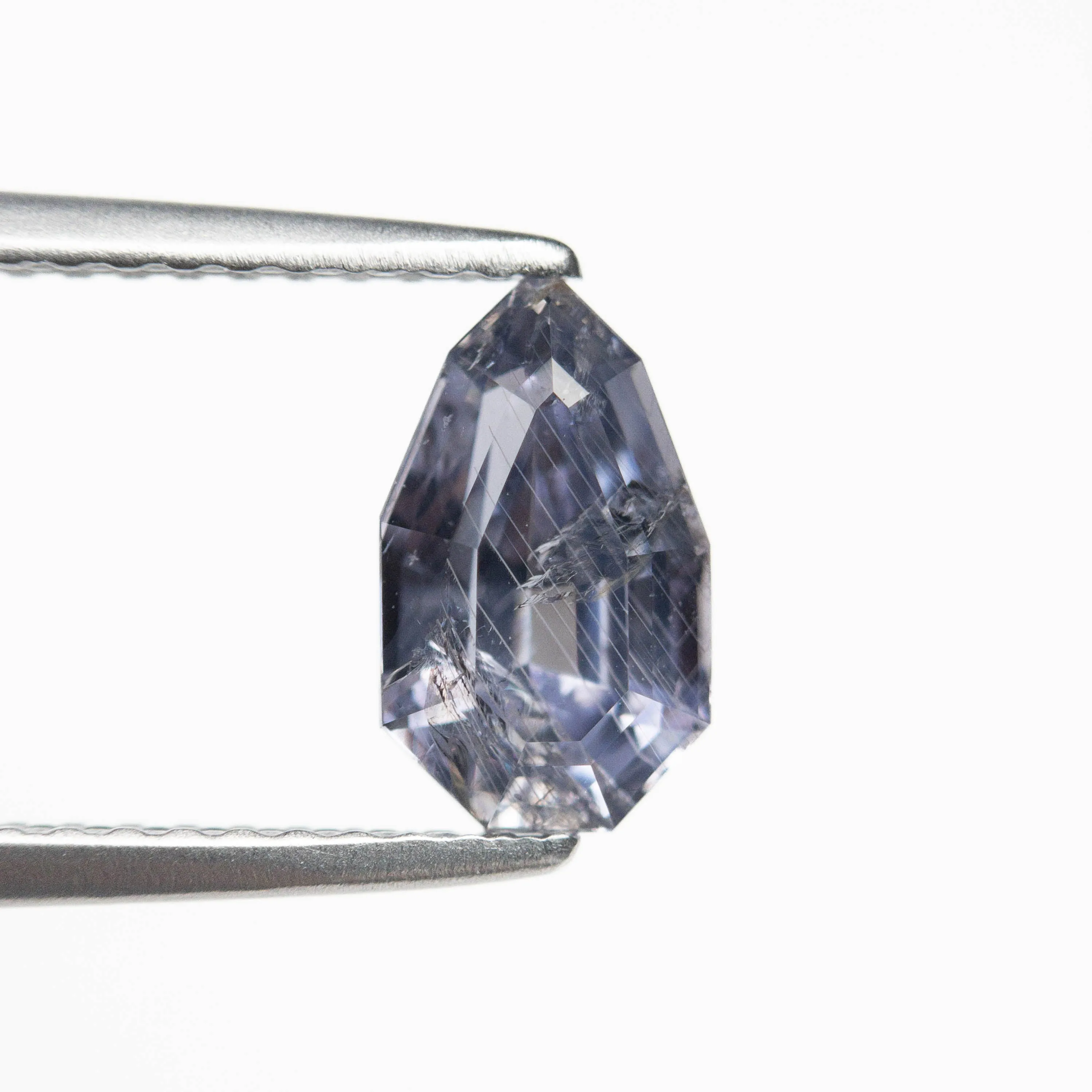 Purple Step Cut Sapphire - 1.51ct Geo Pear