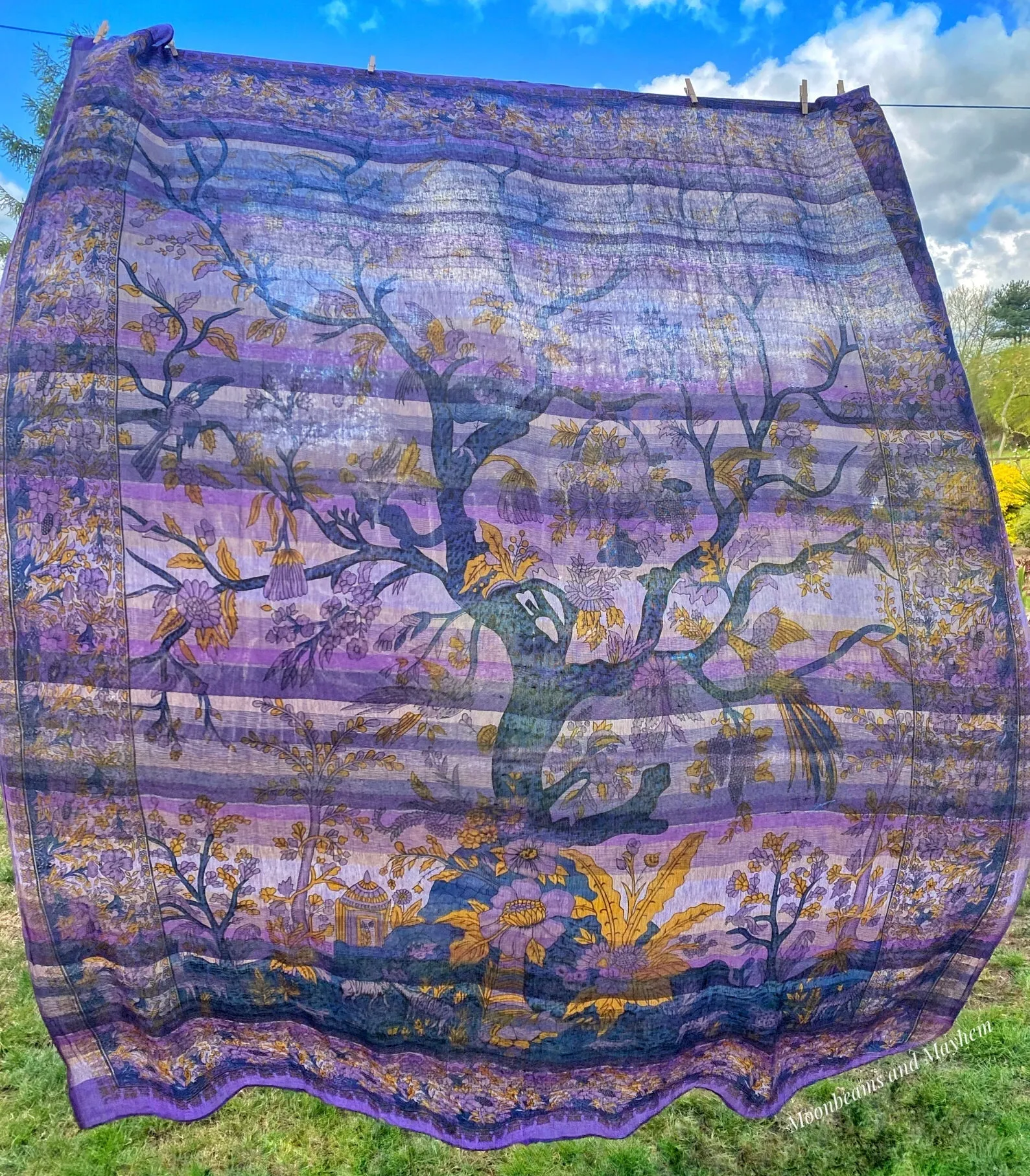 PURPLE TREE OF LIFE WALL HANGING / TAPESTRY