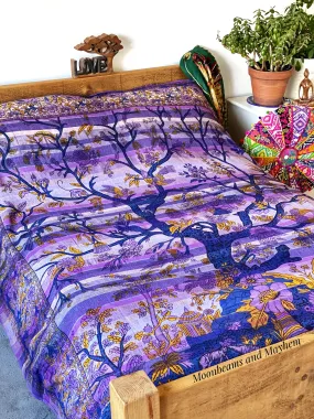 PURPLE TREE OF LIFE WALL HANGING / TAPESTRY