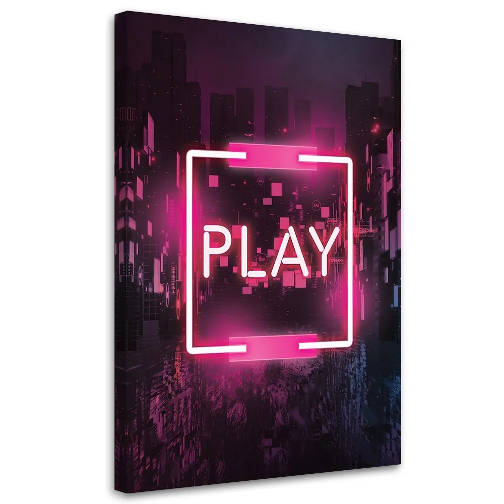 Quadro su tela, Pink Play iscrizione per il giocatore