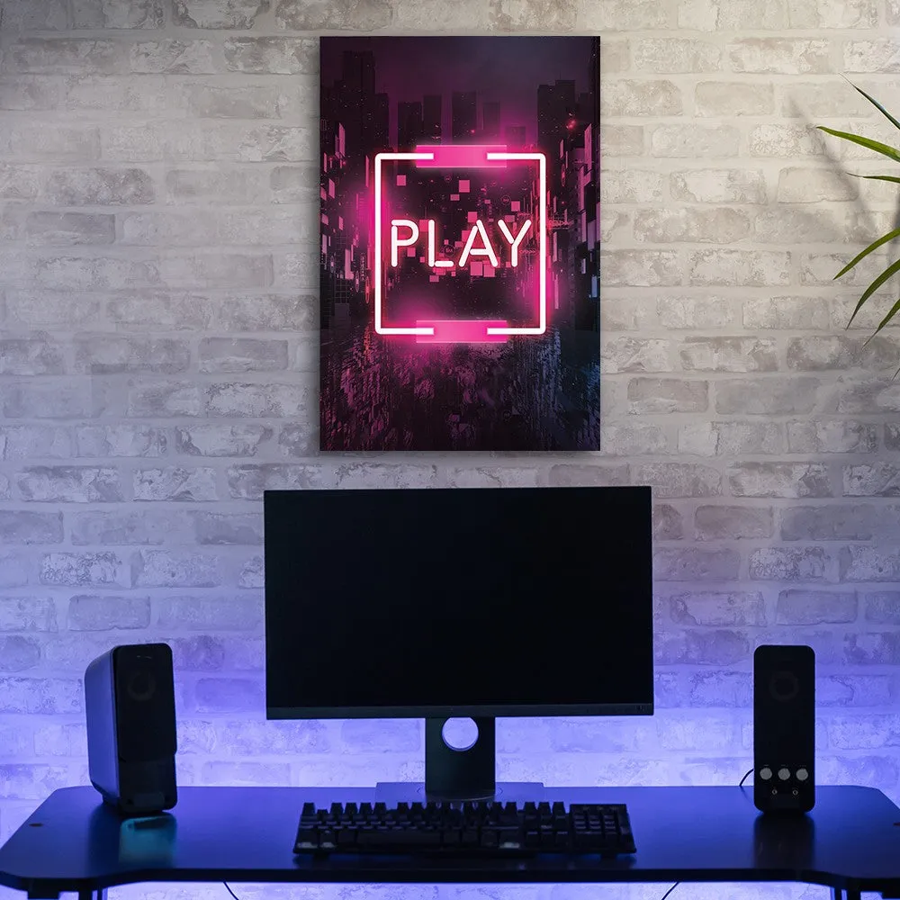 Quadro su tela, Pink Play iscrizione per il giocatore